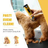 FuzzyFix Professional Dog Clippers for Grooming with Charging Replacement, Low Noise Pet Grooming Kit for Thick Curly Matted Heavy Coats Cordless Hair Trimmer with 8 Metal Guide Combs for Animal Horse