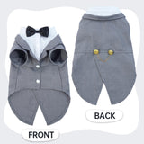 QBLEEV Cat Tuxedo Suit, Cat Halloween Costumes for Cats Only, Sphynx Cat Tuxedo Outfit Costume with Bow Tie, Kitten Formal Attire Wedding Birthday Onesie Clothes for Male Girl Hairless Cats