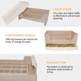 BWOGUE Large Rabbit Litter Box Toilet,Potty Trainer Corner Bedding with Drawer Larger Pet Pan for Adult Guinea Pigs, Rabbits, Hamster, Chinchilla, Ferret, Galesaur, Small Animals(White)