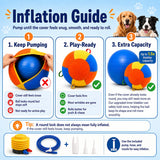 ROSUIH Herding Ball for Dogs, 18 Inch Upgraded Dog Push & Chase Ball with Thickened Bite & Tear Resistant Cover, Burst-Resistant Inner Ball, Outdoor Exercise Toy for Active Dogs, Multi-Color, Medium