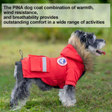 PINA Small Dog Coats - Waterproof, Warm Winter Jacket with Faux Fur Hood & Pocket