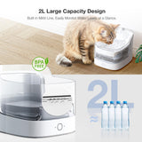 PETGUGU AI Cat Water Fountain with App Monitoring, Ultra-Quiet Automatic Pet Water Dispenser, Wireless Pump, 8-Layer Filtration BPA-Free, WiFi Cat Drinking Fountain for Cats and Dogs (2.4G Only)