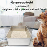 YOILES 3PCS Cat Litter Box Pee Shields,Transparent Easy Clean Splash Guard for Open Top Litter Pan 14.5×11.5in- Litter Box Not Included (3, Clear)