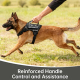 Tactical Dog Harness for Small Dogs, No Pull Military Service Dog Vest with Handle&Molle, Heavy Duty Reflective Adjustable Harnesses for Training Walking Hiking German Shepherd Golden Retriever