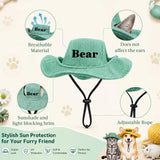 Custom Pet Bucket with Ear Holes Small Medium Large Dog & Cat Summer Hat