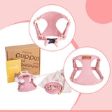 Puppytie XXS Puppy Harness and Leash Set, Pink, XXS (2.2–6 lbs)