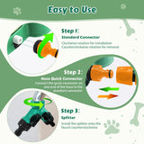 Outdoor Dog Water Fountain Step On, 2-in-1 Drinking & Sprinkler Water Dispenser, Paw Activated Drinking Dispenser for Yard, Garden, Lawn Interactive Summer Cooling Toy for Medium Large Dogs