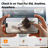 onlypet Pet Camera Robot, 2K Pet Camera Indoor with Phone App for Cat & Dog