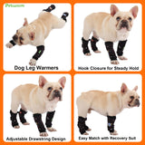 PetWarm Dog Recovery Sleeve 4pcs Set, Dog Leg Sleeve, Ideal for Comfort and Support During Pet Recovery, Suitable for Active or Support Recoverying Pet Use, Black, S