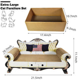 Cat Scratcher Sofa, Durable Cat Scratcher Couch & Box