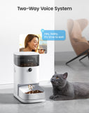 PETGUGU Automatic Cat Feeder with Camera,3.5L Programmable Pet Food Dispenser,1080P HD Night Vision,2-Way Audio & 60s Voice Recorder, Timed Portion Control Auto Feeder for Indoor Cats & Small Dogs