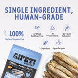 AIPETI Wild-Caught Freeze Dried Capelin for Cats & Dogs (2.47oz/70g) - Loaded with Crunchy Roe, 100% Whole Fish, Rich in Omega-3 for Skin & Coat, High-Value Grain-Free Training Treats
