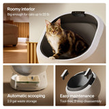 PETLIBRO Luma Automatic Litter Box with AI-Camera Waste Analysis, Auto Odor-Control Self Cleaning Cat Litter Box, Large Open-Top Smart Robot with Multi-Cats Recognition, App Control and Safety Sensors