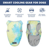 Spark Paws Dog Cooling Vest - SPF 50 UV Sun Protection - Summer Heat Relief Gear for Dogs, Lightweight, Evaporative Cooling - Dog Anxiety Relief Vest During Hot Days - Tropical Storm, Large