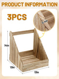 3 Pcs Nesting Boxes for Chickens - Safe & Easy Access Open Back Wooden Nesting Box, Easy to Assemble Chicken Coop Accessories for Hens Laying Eggs