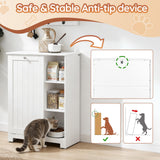 Hestiamo Tilt-Out Dog Food Storage Cabinet, Multi Size, White