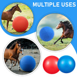 Suilung 2 Set Giant 40" Herding Ball with Cover Anti Burst, Waterproof Durable Large Horse Toy, Please Watch VCR for Inflating Horse Toys for Equine Pasture Stall Outdoor, Pump Included (Blue, Red)