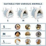 Hay Natural Guinea Pig Hideout, Warm Bed for Guinea Pig,Rabbits, Chinchillas, Guinea Pig Bed, Cozy Small Animal Winter Shelter (Blue, Small)