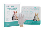 AQUASAFE Pet Glove Wipes - No-Rinse Dog Grooming Wipes & Cat Bath Gloves | Unscented Hypoallergenic Dog Wipes, [6] Ct