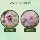 NOVEHA 50PCs Dog Ear Wipes Finger Glove Fit | Easy Ear Cleaning for Dogs & Puppies, Cats & Kittens | Gentle Pet Ear Cleaner Finger Wipes for Puppy, Kitten & More | Cat & Dog Ear Wash | Pet Supplies