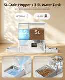 ROJECO Automatic Cat Feeder with Camera,2-in-1 Smart Feeder,8.5L/36Cups