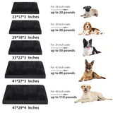Dog Crate Bed Waterproof Deluxe Plush Dog Beds with Removable Washable Cover Anti-Slip Bottom Pet Sleeping Mattress for Large, Medium, Jumbo, Small Dogs, 23 x 17 inch, Black