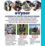 EquiVizor Solar Vizor Horse Fly Mask (Size COB), Superior UV Eye Protection to 100% for Horses with Uveitis, Photosensitivity, Ulcer, Head Shaking
