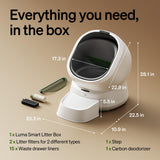 PETLIBRO Luma Automatic Litter Box with AI-Camera Waste Analysis, Auto Odor-Control Self Cleaning Cat Litter Box, Large Open-Top Smart Robot with Multi-Cats Recognition, App Control and Safety Sensors