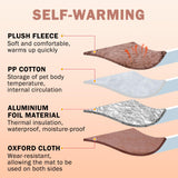 SCENEREAL Self Warming Cat Bed, Heated Cat Bed Mat for Cats Small Dogs, 2 in 1 Soft Plush, Washable Pet Pad for Indoor Outdoor Kitten Puppy, Brown 24" x 20"