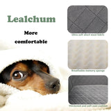 Lealchum Dog Car Seat for Medium Sized Dog,Car Dog Bed with Adjustable Leashes,Comfort and Support with Memory Foam Filled,Safety Travel Per Car Seat with Non-Slip Bottom(Grey, Large)
