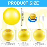 Suilung 48 Inch Giant Herding Ball, Anti Burst Ball, Horse Toys for Horse Entertainment Play, Pump Included(Yellow)