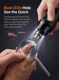 Quiet X 20dB Whisper-Quiet Dog Nail Grinder, No Vibration, 16000 RPM Constant Power Dog Nail Trimmer, Dual LED Lights, 7-Speed, Soothing Low Frequency Sound, for Small Medium Large Dogs