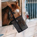 MIYABALA Horse Feed Bag, Nylon Mesh Grain Horse Feed Bucket with Adjustable Strap Comfortable Neck Pad Nose Pad and Waterproof Bottom
