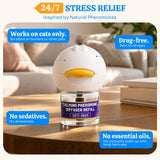 Barkwave Cat Calming Pheromone Diffuser Kit, Stress Relief, 1 Plug-in 2 Refills