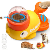 Fanosy Interactive Dog Toys Food Puzzle Slow Feeder, Cat Treat Dispenser Toy Duck-Shaped Enrichment Toy for Small Medium Dogs and Cats, IQ Training and Exercise Small Animal Bowls
