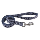 Coastal - Styles Dog Leash - Vibrant and Trendy Dog Leash - Black Skulls Print - 5/8” x 6’
