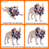 PetWarm Dog Recovery Collar, Recovery Collar for Dogs, Lightweight Soft Flower Design, Comfortable Neck Protector Helps Discourage Licking, Post-Visit Protective Collars, Cosmic Print, Purple, S