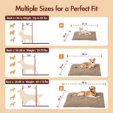 Vagascape Dog Bed, Waterproof Pet Bed with Washable Removable Cover, Comfort Cat Dog Pad for All Seasons, Heating Khaki Rectangle Cat Bed Mat with Nonskid Bottom(56"x40")