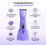 JOYZZE Falcon Cordless Clipper 2 Speed - Professional Grooming with Precision, Power, Low Noise, Dog Clippers for Grooming (Falcon Purple)