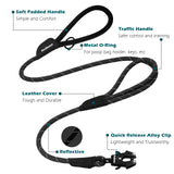 PetBonus Two Handles Dog Leash, 5FT Pet Rope Leash with Quick Release Clip