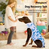 PetWarm Dog Surgery Suit, Dog Surgical Recovery Suit Female and Male, Onesie for Dogs, Spay Neuter Bodysuit for Abdominal Affected Areas Sensitive Skin Areas, Marine Animal Patterns, White, XS