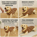 PetWarm Recovery Suit for Dogs, Onesie for Dogs After Surgery, Full Body Dog Onesie After Surgery, Easy-Wear Suit for Licking Prevention and Clean Living, Leopard Pattern, Brown, L