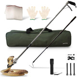 goodvibe Snake Grabber Tool Kit – 6 Piece Set 47" Tool Heavy Duty Snake Tongs Long Grabber Hook Gloves Flashlight & Waterproof Bag Snake Handling Tools with Long Grabber for Snake Catching