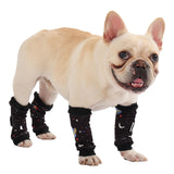 PetWarm Dog Recovery Sleeve 4pcs Set, Dog Leg Sleeve, Ideal for Comfort and Support During Pet Recovery, Suitable for Active or Support Recoverying Pet Use, Black, S