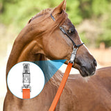 MIYABALA Cross Ties for Horse,Heavy Duty Nylon Trailer Tie with Strong Panic Snap and Bull Snap,Adjustable Length from 45.2" to 78.7",Professional Horse Supplies（Orange）