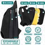 PetAmi Dog Carrier Backpack, Adjustable Dog Pet Cat Front Carrier Backpack | Ventilated Dog Chest Carrier for Hiking Camping Travel, Sling Bag for Small Medium Dog Cat Puppies, Small, 5-9 lbs, Black