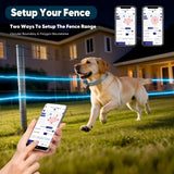 GPS Wireless Dog Fence, Electric Fence System with Training Collar