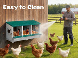 Garvee Large Metal Chicken Nesting Boxes for Hens, 3 Compartment Galvanized Steel Nesting Box, Includes 4 Fake Eggs & 10 Soft Nest Pads Pads, Wall Mount or Freestanding for Coop & Farm