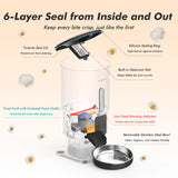 Automatic Cat Feeder - 5L Anti-Clog Cat Food Dispenser Keeps 2-15mm Dry Food Fresh, 10s Voice, 1-6 Meals/Day, Programmable Portions, 180-Day Battery Life, Easy to Clean Auto Pet Feeder for Small Dog