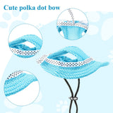 Frienda 2 Pcs Dog Hat for Small Dogs Breathable Mesh Sun Visor Cap with Ear Holes & Adjustable Chin Strap Summer Outdoor Sun Protection Beach Hat for Puppy Chihuahua Shih Tzu Yorkshire Terrier